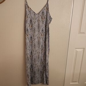 Elegant Paisley Slip Dress